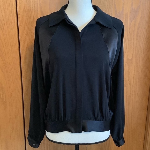 Haute Hippie Black Domino Bomber Jacket Sz-S - Picture 1 of 7